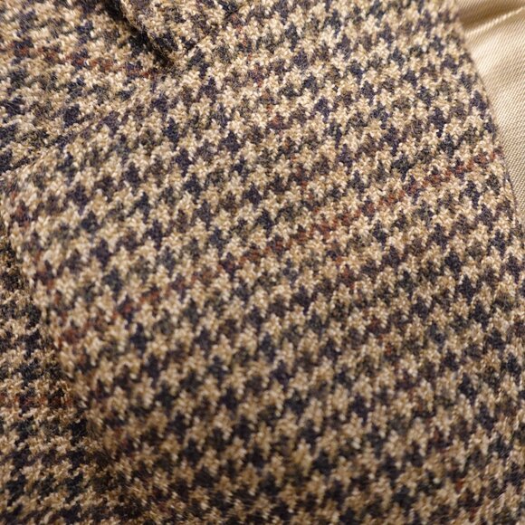 Brooks Brothers 346 Lambswool Blazer Men’s 42R Brown Houndstooth Made in Poland - Picture 3 of 13